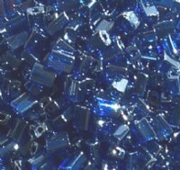 50g 5x4x2mm Dark Blue Lustre Tile Beads